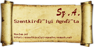Szentkirályi Agnéta névjegykártya